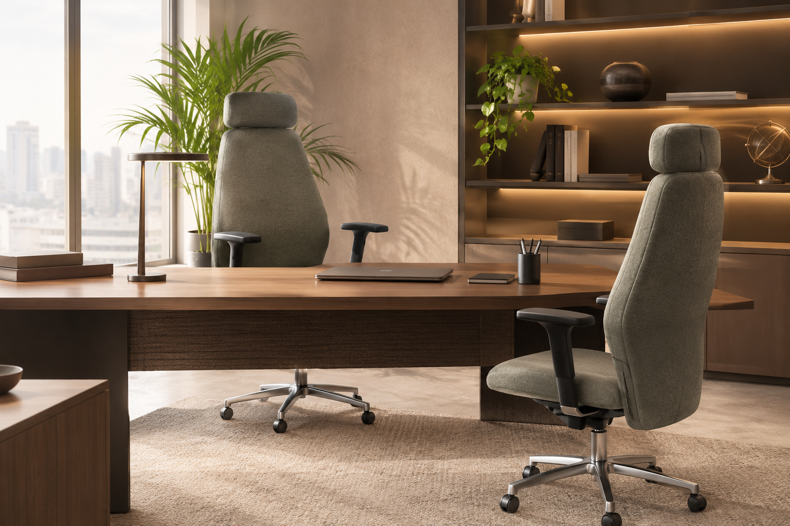 Poltrona Linea Marten con braccioli 3D